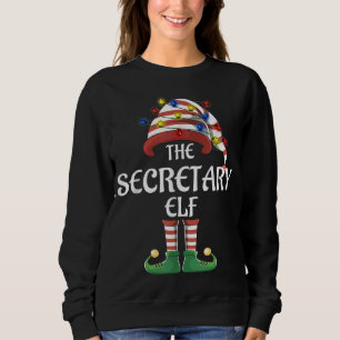 Moletom Secretário Elf Lights Funny Matching Family Christ