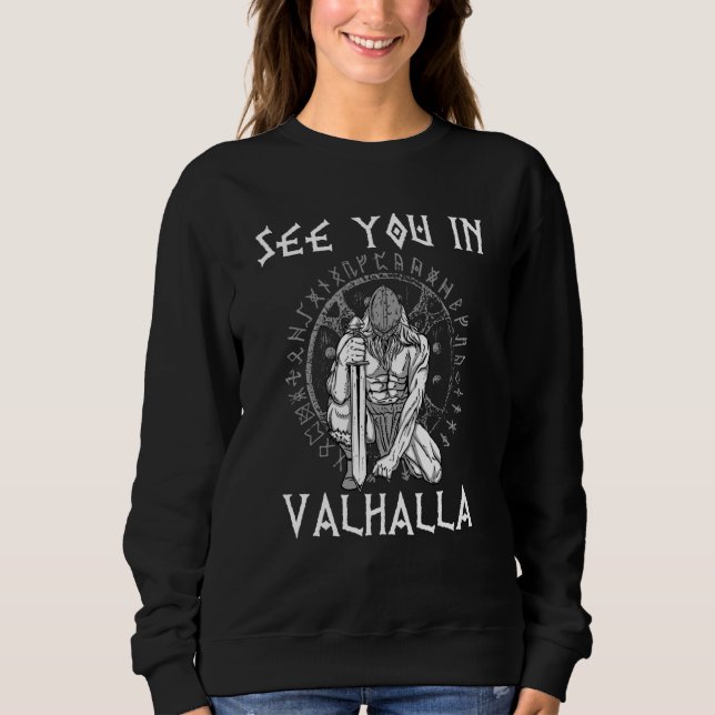 Moletom See you in Valhalla Nordic Viking Mythology  4 (Frente)