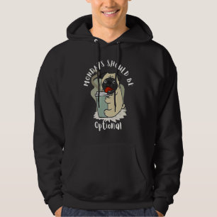 Moletom Segundas-feiras Deveriam Ser Opcionais Pug Cachorr