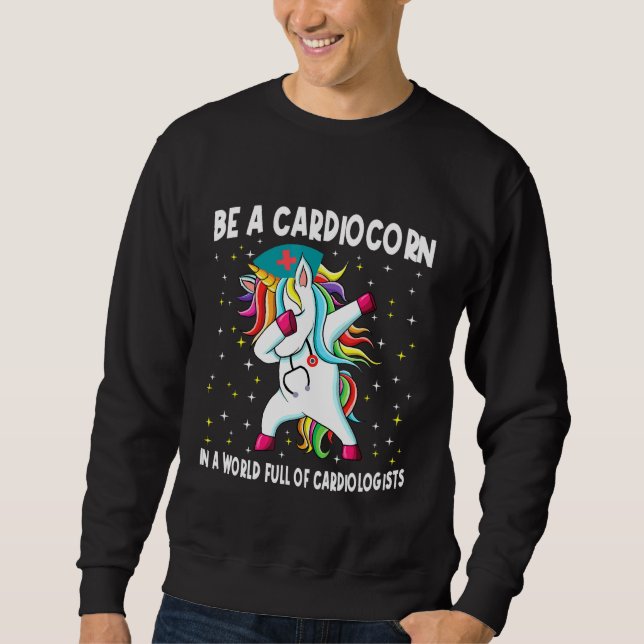 Moletom Seja Cardiologista Cardiocorn Dabbing Unicorn (Frente)