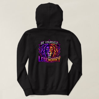Moletom Seja Você Mesmo Seja Lendário Leão Roxo Laranja Di