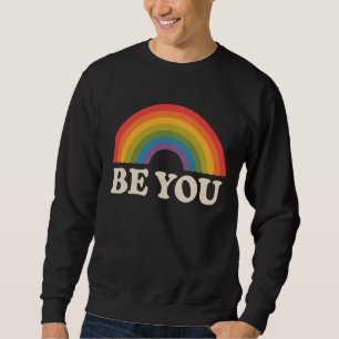 Moletom Seja Você Orgulho Gay Lésbico LGBTQ Aliado Arco-ír