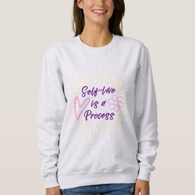 Moletom Self Love é um Sweatshirt Purple e Rosa (Frente)