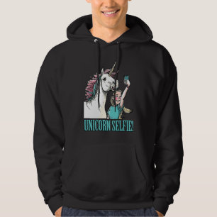 Moletom Selfie de Unicórnio Fofo Menina de Cavalo Mágico c