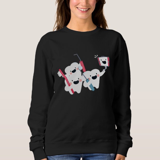 Moletom Selfie Molar - Presente Divertido para Dentistas (Frente)