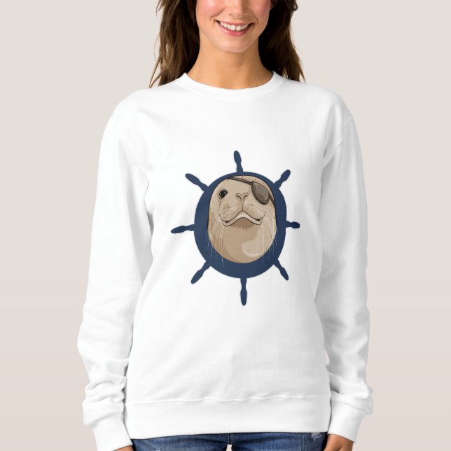 Moletom Selo com leme de navio (Frente)