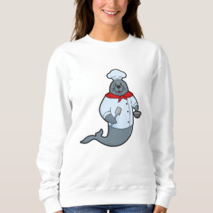 Moletom Selo como cozinheiro com Pan & Spatula