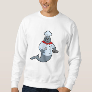 Moletom Selo como cozinheiro com Pan & Spatula