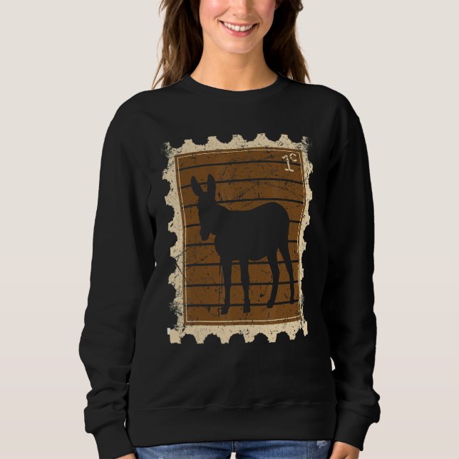 Moletom Selo Postal Com Um Burro (Frente)
