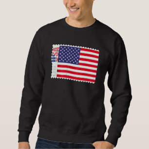Moletom Selo Postal EUA Patriótico Bandeira Americana Para