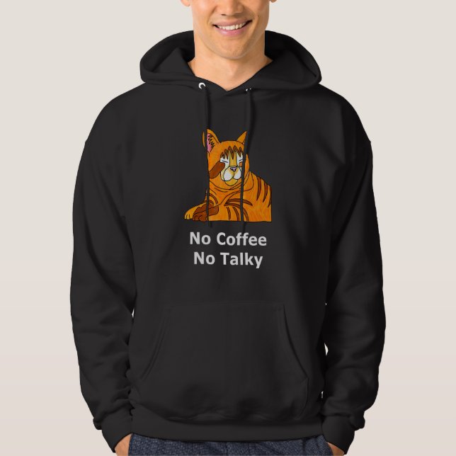 Moletom Sem Café Sem Talk A Andar Com Sono Cão Adormecido (Frente)