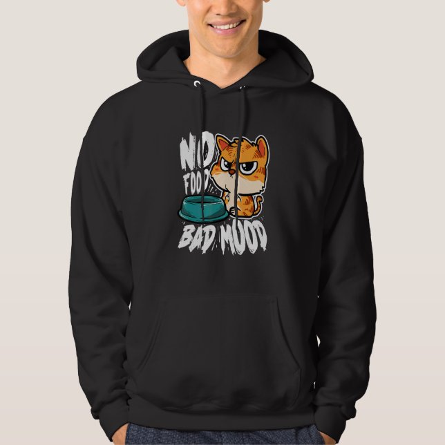 Moletom Sem Comida Mau Humor Gato Faminto (Frente)