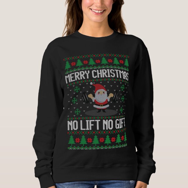 Moletom Sem Levantamento Sem Presente Feliz Natal Doce Fei (Frente)