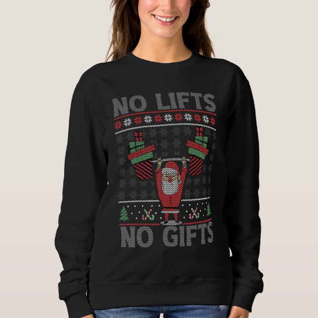 Moletom Sem Levantamentos Sem Natal Academia Papai Noel Fe (Frente)