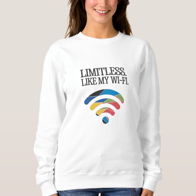 Moletom Sem limites. Como meu Wi-Fi (Frente)