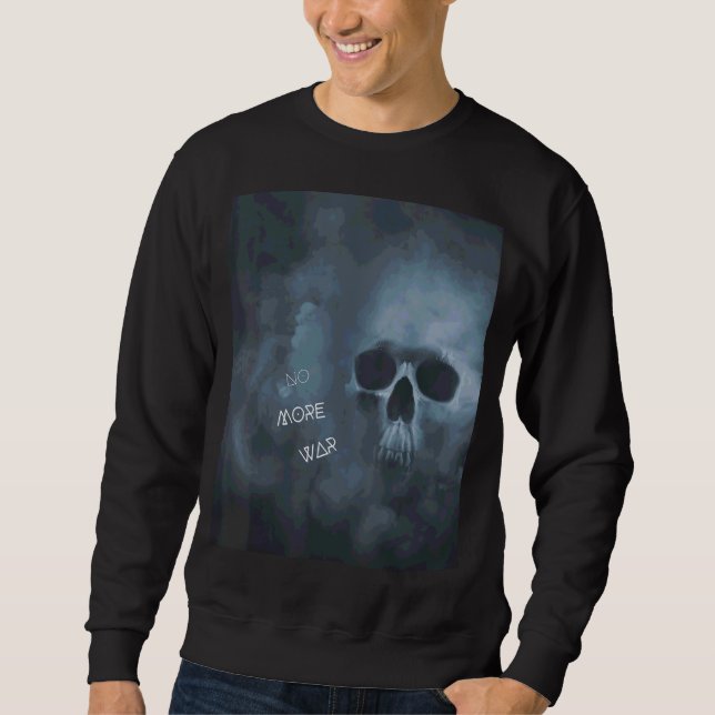 Moletom Sem mais crânio de guerra Design único (Frente)