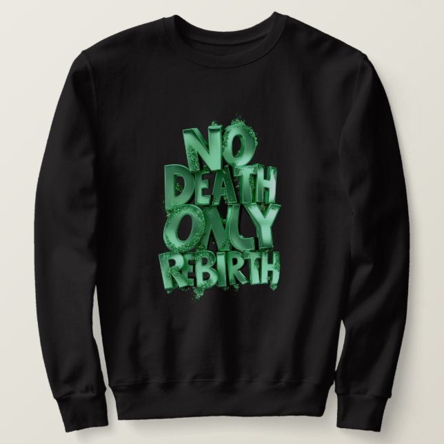 Moletom Sem Morte Somente Renascimento MENS BASIC SWEATSHI (Frente do Design)