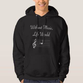 Moletom Sem Música A Vida Seria Bemol Notas Musicais Pun
