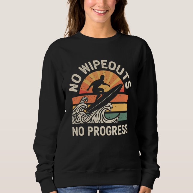 Moletom Sem Sem Escuros Sem Progresso Surfe Surfista Engra (Frente)