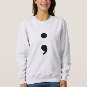 Moletom Semicolão para a Consciência da Saúde Mental  C