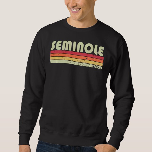 Moletom Seminole Tx Texas Funny City Home Roots Retro 70s (Frente)