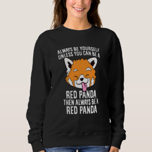Moletom Sempre Seja Um Panda Vermelho Bonito Panda Vermelh