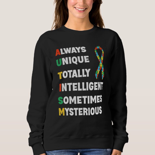 Moletom Sempre Único Totalmente Inteligente Às Vezes Miste (Frente)