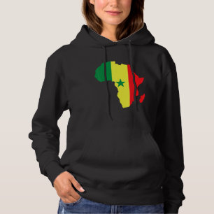 Moletom Senegal Bandeira África Continente Silhouette para