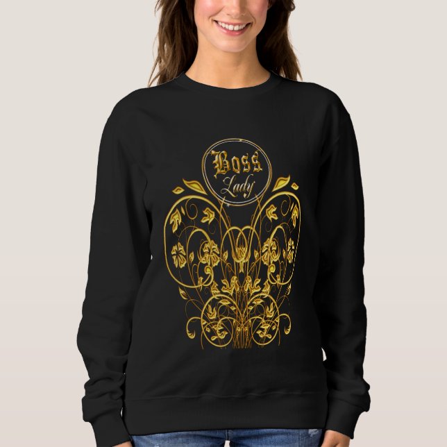 Moletom Senhora Chefe Floral Borboleta (Frente)