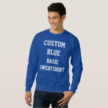 SENHORA DE SWEATSHIRT BÁSICA BLUE, Personalizada P
