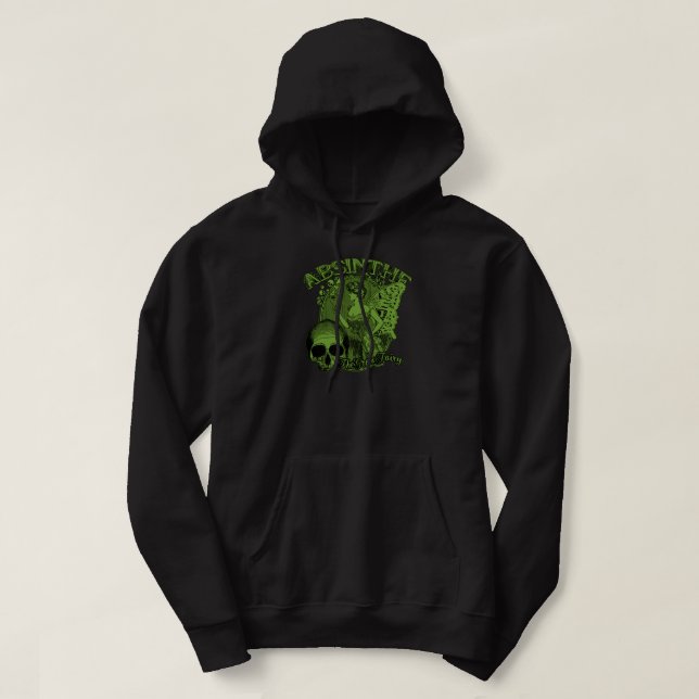 Moletom Senhora feericamente verde do absinto (Frente do Design)