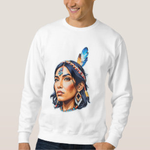 Moletom Senhora Indiana Nativa Americana