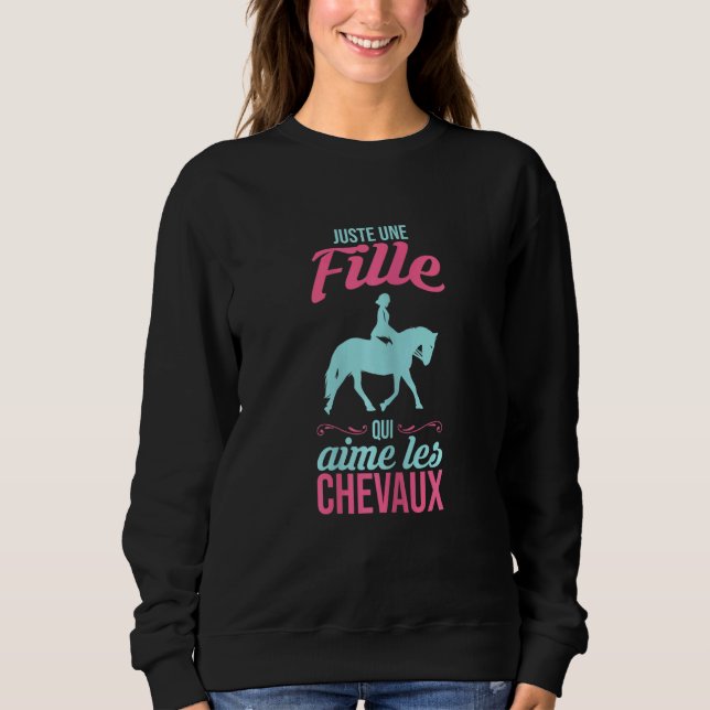 Moletom Senhoras Meninas Cavalo Andando 1 (Frente)