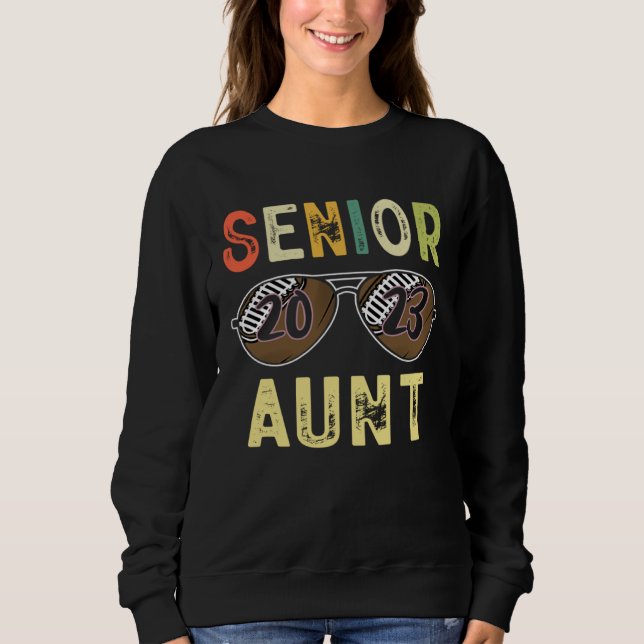 Moletom Senior Aunt 2023 Cool Proud Aunt Football Senior G (Frente)