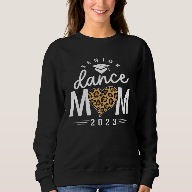 Moletom Senior Dance Mom 2023 Mommy Mama Leopard Print Mot (Frente)