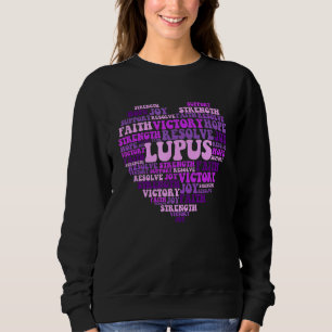 Moletom Sensibilização Do Lúpus Cardíaco Roxo Para O Homem
