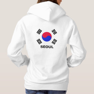 Moletom "Seoul personalizado" e bandeira coreana sul