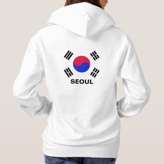 Moletom "Seoul personalizado" e bandeira coreana sul (Verso)