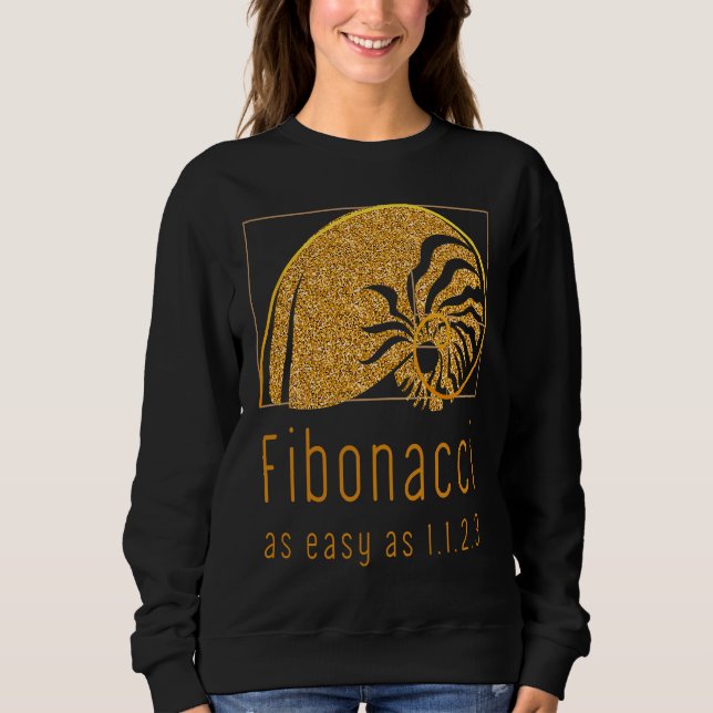 Moletom Sequência de Fibonacci & Proporção Áurea Natureza  (Frente)