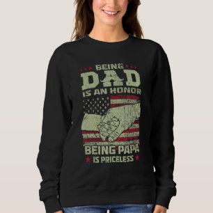 Moletom Ser Pai É Uma Honra Ser Papa, Bandeira Dos Eua, Pa