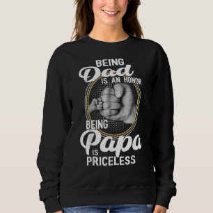 Moletom Ser Pai É Uma Honra Ser Papa É Uma Fath Sem Preço