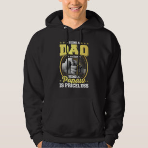 Moletom Ser pai é uma honra Ser Papaw é Inestimável Gordo