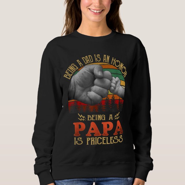 Moletom Ser Pai É Uma Honra Ser Um Papa É Imprestável (Frente)