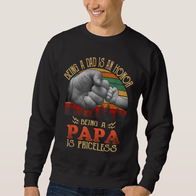 Moletom Ser Pai É Uma Honra Ser Um Papa É Imprestável (Frente)