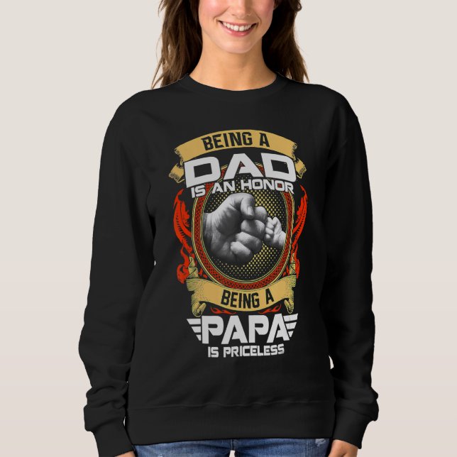 Moletom Ser Pai É Uma Honra Ser Um Papa É Imprestável (Frente)