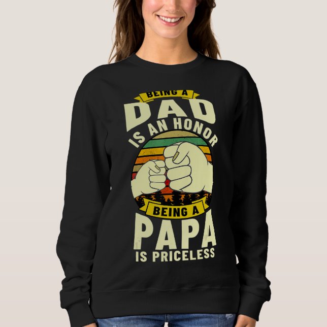 Moletom Ser Pai É Uma Honra Ser Um Papa É Imprestável (Frente)