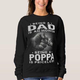Moletom Ser Pai É Uma Honra Ser Um Poppa Não Tem Preço