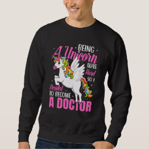Moletom Ser um médico unicórnio estudantes de medicina