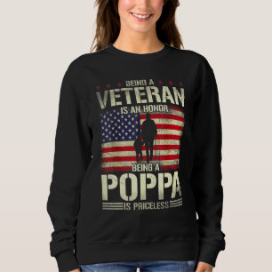 Moletom Ser Veterano É Uma Honra Ser Poppa Não Tem Preço