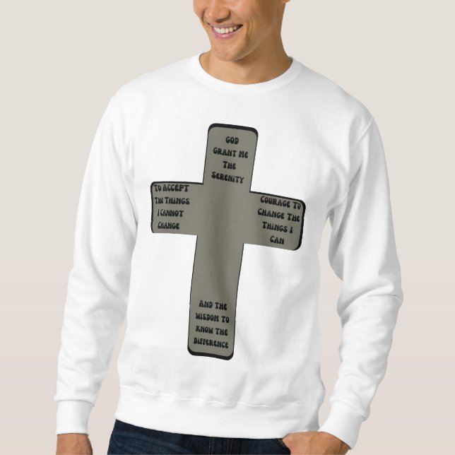 Moletom Serenity Prayer Cross Cote Men (Frente)